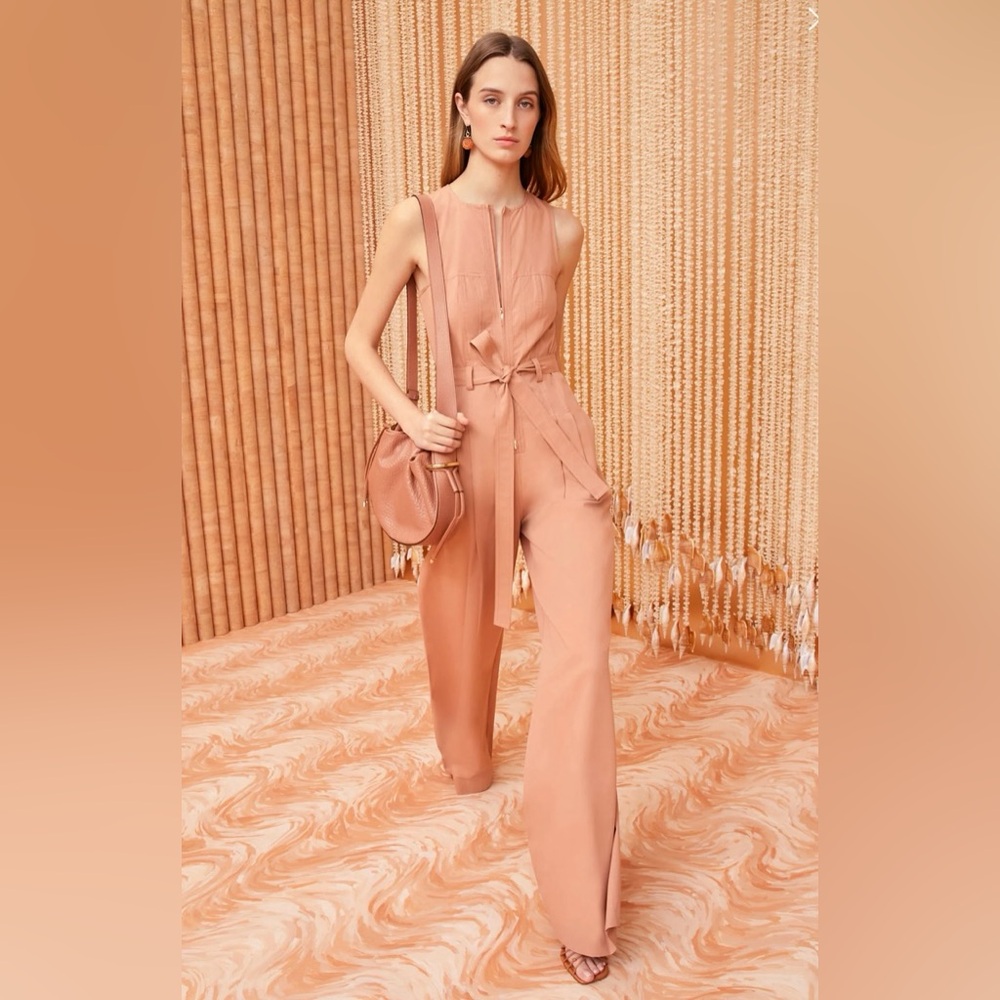 Ulla Johnson Marin Jumpsuit (Pink Cotton Sleeveless Jumpsuit)